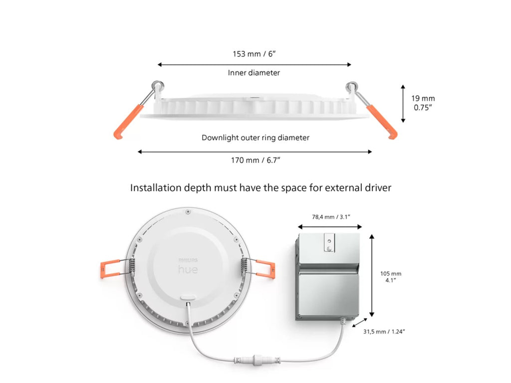 Philips Hue Slim Downlight (6inch)