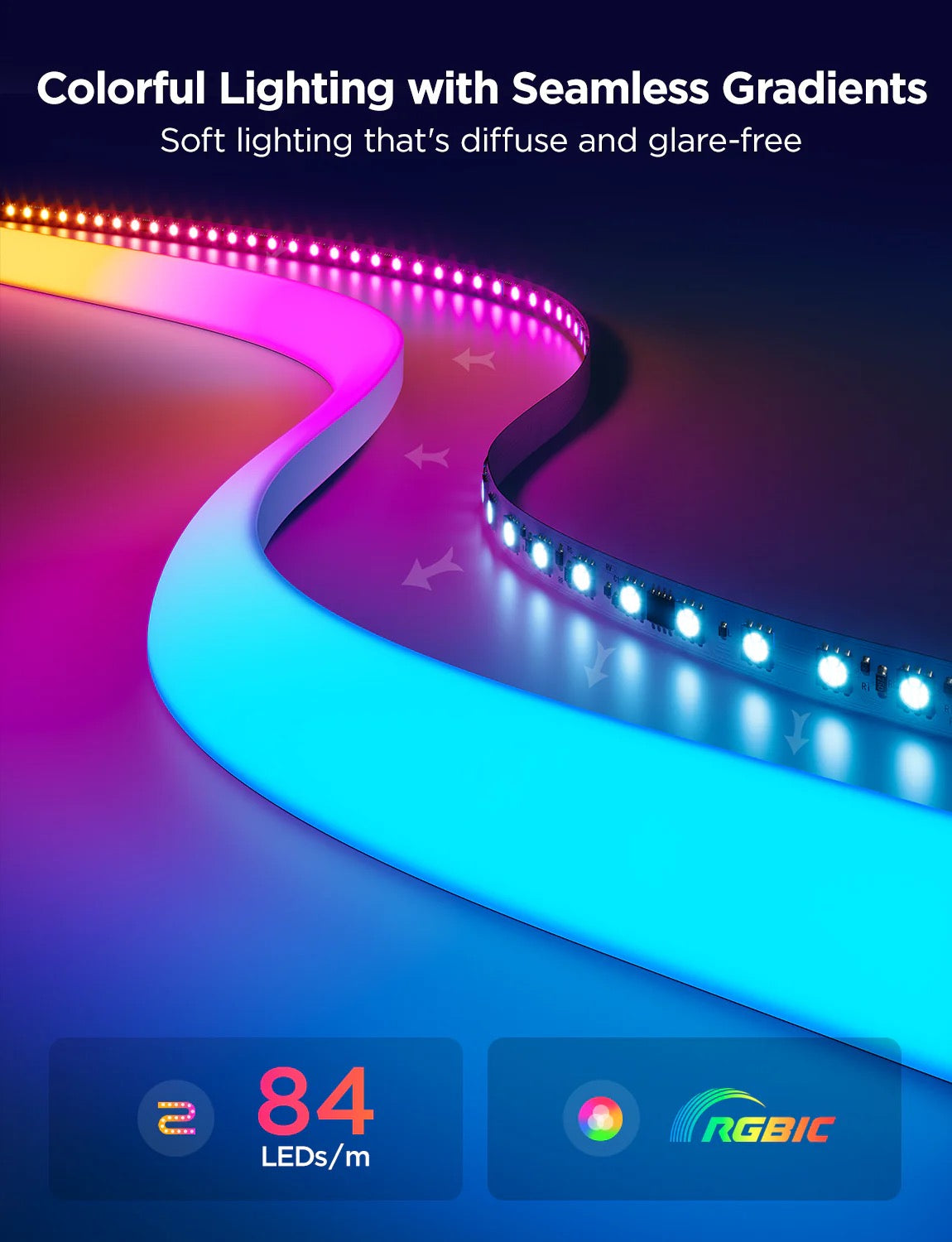 Govee Rope Lights for Wall Lining