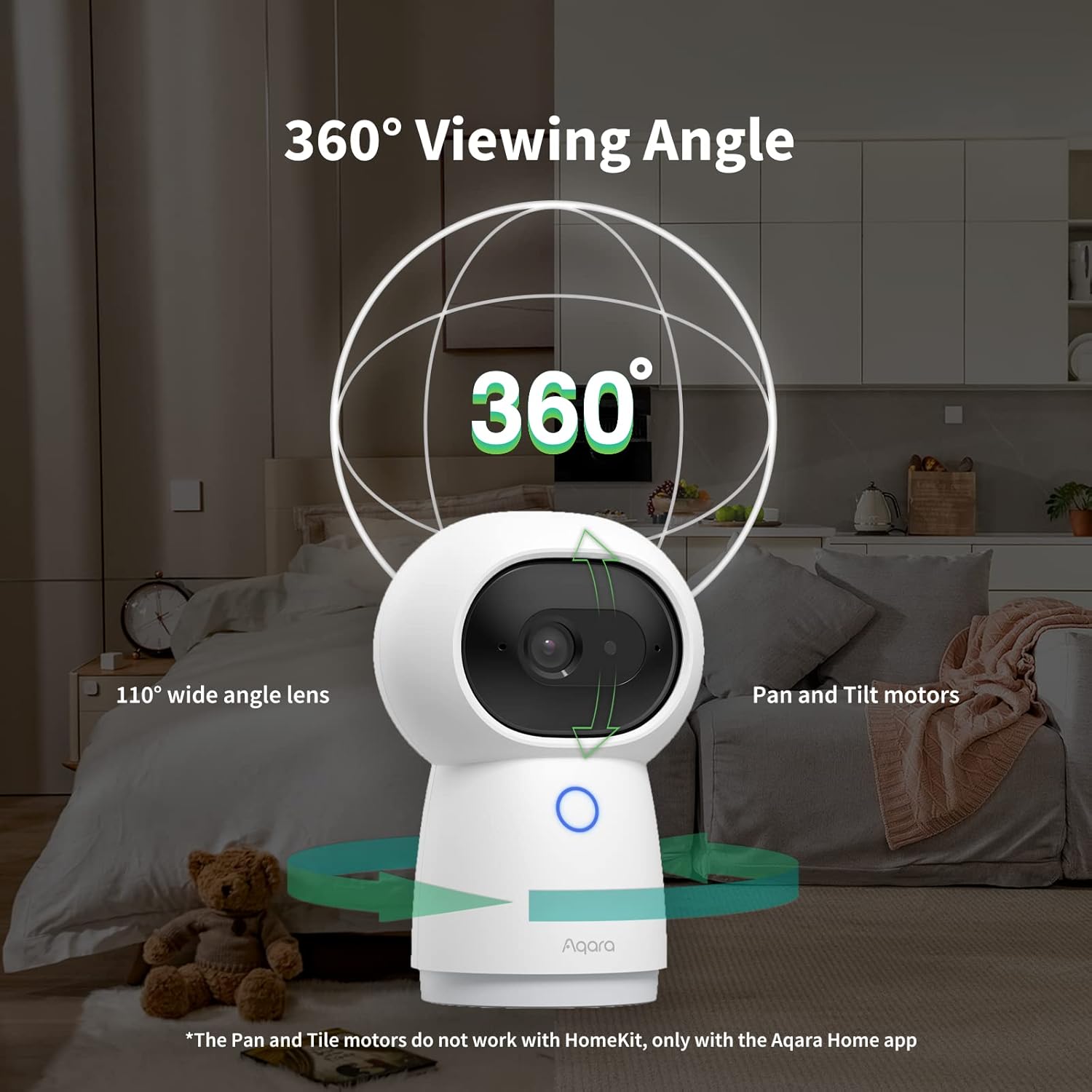 Aqara 2K Security Indoor Camera Hub G3, AI Facial and Gesture Recognition